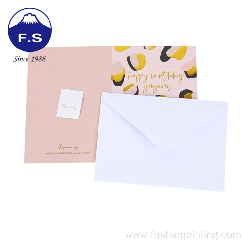 Gold Foil Printing Custom Greetings Cards